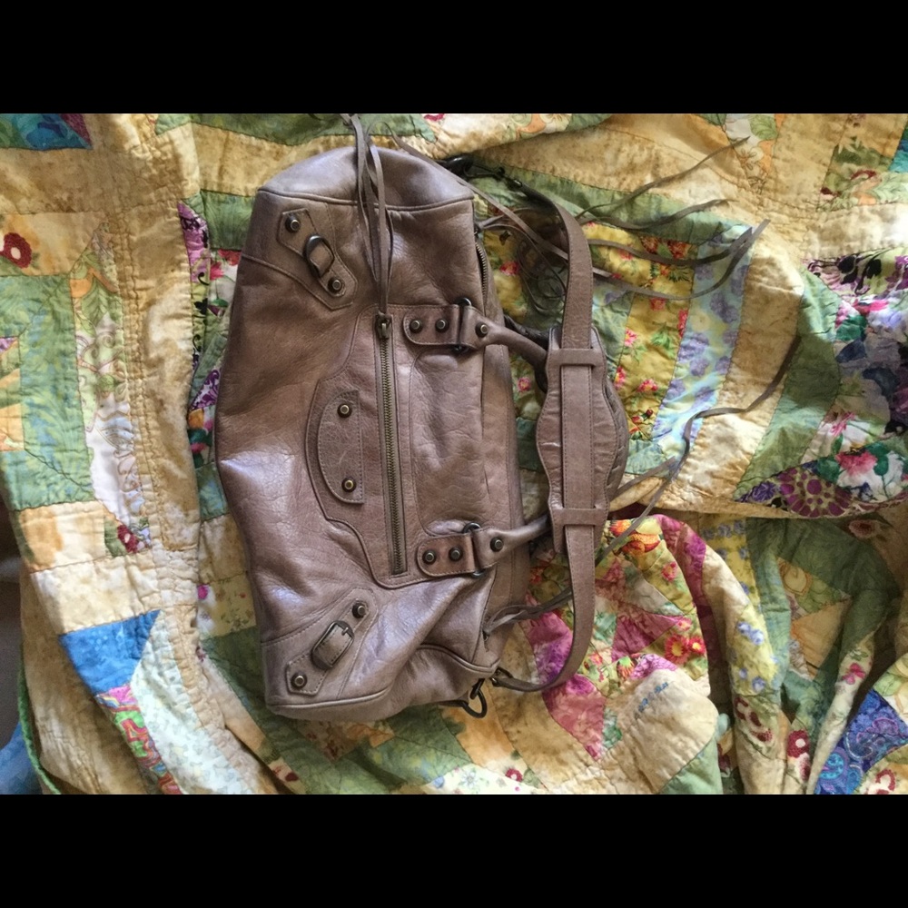 Taupe Balenciaga Moto